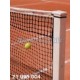 Tenisová síť TOP, černá, PPHF, 3 mm, PES páska, 5 řad zdvojeno